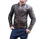Order Mans Leather Jacket. Lollypie - Modiste Cat. Livemaster. . Mens outerwear Фото №3