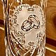 Хрустальные свадебные фужеры с гравировкой. Бокалы. GLASS-DECO. Ярмарка Мастеров.  Фото №4