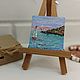 Beach Painting Original Art Seascape small Ocean Landscape Sailboat. Pictures. katbes. Online shopping on My Livemaster.  Фото №2