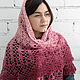 Order Crocheted shawl bordeaux ambre. Lena Aseeva Knit and Felt. Livemaster. . Shawls Фото №3