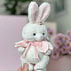 Зайка тедди ручной работы. Тедди Зверята. MyTeddyStore. Ярмарка Мастеров.  Фото №4