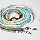 Thin belt rope made of beads with pyrite Golden blue. Belt. gershman. My Livemaster. Фото №6