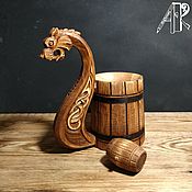 Посуда handmade. Livemaster - original item Wooden beer mug series Vikings 