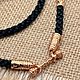 Гайтан на замке с позолоченными вставками. Цепочка. MisMi jewelry. Ярмарка Мастеров.  Фото №4