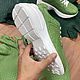 Order Women's sneakers made of genuine crocodile leather, in green. SHOES&BAGS. Livemaster. . Sneakers Фото №3