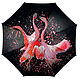 To buy an umbrella painted to order. Fair Masters. Women's folding umbrella is handmade with a drawing of a Flamingo at the store Belkastyle in SPb.
