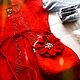 Валяная сумочка "Flower red". Сумка с фермуаром. Anastasia SiLk. Ярмарка Мастеров.  Фото №5