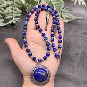 Украшения handmade. Livemaster - original item Natural Lapis Lazuli Necklace /Sautoire with Pendant. Handmade.