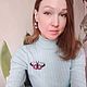 Брошь и серьги "Бабочка". Комплекты украшений. Vikalina-biser. Ярмарка Мастеров.  Фото №5