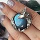 Заказать Кулон-тотем Лиса серебро с лабрадором с камнем. Aventure.Jewelry. Ярмарка Мастеров. . Кулон Фото №3