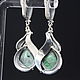 Classic Adaya Earrings with malachite made of 925 Sterling silver HC0015-4. Earrings. Sunny Silver. My Livemaster. Фото №6