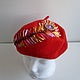Copy of Takes embroidery FEATHER of the FIREBIRD. Berets. Juliya Laborera. My Livemaster. Фото №6