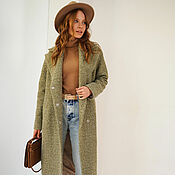 Knitted cardigan with buttons Cinnamon, cardigan oversize beige