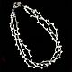 pearl necklace. Length 50 cm. The castle of white metal toggle. Natural pearls.
