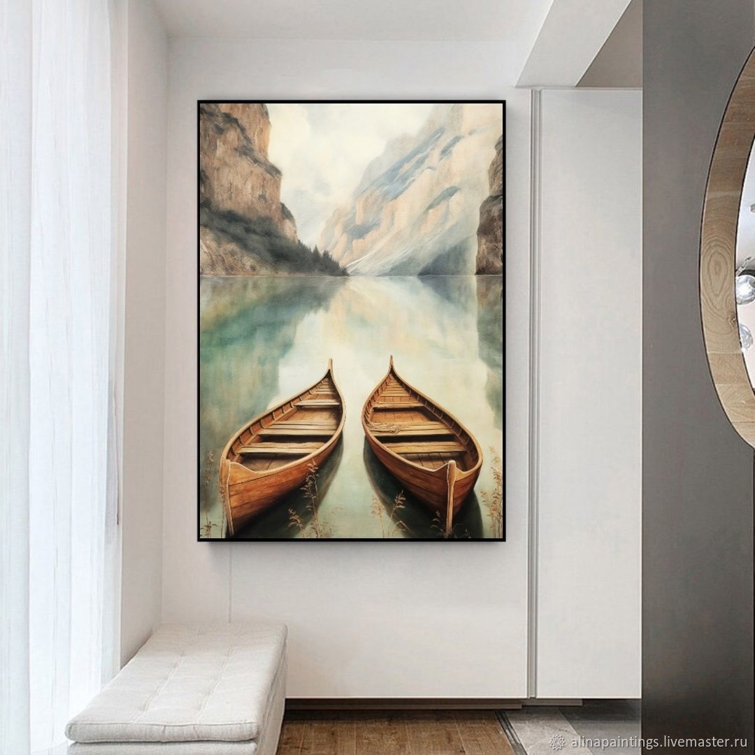 Картина маслом лодки Пейзаж Заказать картину Живопись Морской пейзаж в ...