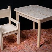 Работы для детей, handmade. Livemaster - original item Set of children`s furniture (Table and Chair). Handmade.