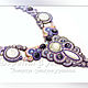 Soutache necklace 'Lilac Charm', Necklace, Odessa,  Фото №1