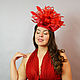 Order Exclusive Women's Hat Red. Novozhilova Hats. Livemaster. . Hats1 Фото №3