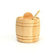 Посуда handmade. Livemaster - original item Barrel made of cedar for sugar, salt, honey. Sugar bowl. salt shaker. Handmade.