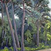 Картины и панно handmade. Livemaster - original item Oil painting. Pine. The Curonian spit. Landscape. Handmade.