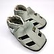 Gray baby sandals , Leather baby shoes , Ebooba,Toddler Sandals, Babys bootees, Kharkiv,  Фото №1