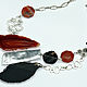 Necklace on a chain with slices of agate ' Night moth'. Necklace. Jewelry just for You (G-Korchagina). My Livemaster. Фото №4