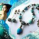Kit 'Blue lagoon' necklace and earrings, Jewelry Sets, Moscow,  Фото №1