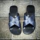 Men's sandals genuine leather alligator, Sandals, Moscow,  Фото №1