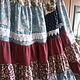 Long patchwork boho romantic cotton skirt. Skirts. Precious-things (precious-things). My Livemaster. Фото №6
