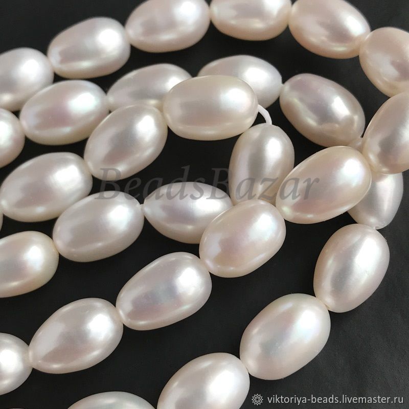 Жемчуг натуральный речной рис 10 мм (4052) купить в интернет-магазине ...