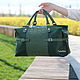 Бонжур мадам сумка кожаная женская темно-зеленая сумка из крокодила, Классическая сумка, Краснодар,  Фото №1