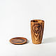 Order Siberian Cedar Wooden Beer Set with Saucer NC34. ART OF SIBERIA. Livemaster. . Mugs and cups Фото №3