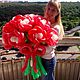 букет красных роз с белой серединой,из воздушных шаров, Елочные игрушки, Москва,  Фото №1