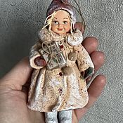 Интерьерная кукла: ватная елочная игрушка «Феечка»