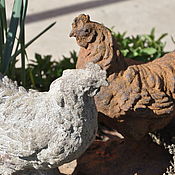 Для дома и интерьера handmade. Livemaster - original item Chicken figurine for the garden aged Provence Vintage. Handmade.