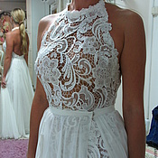 Свадебный салон handmade. Livemaster - original item Lace wedding dress-transformer sleeveless. Handmade.