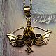 Pendant:The Wings Of The Archangels.Gold Pyrite, Topaz, Black Onyx, Silver. Pendants. Amalia-jewelry talisman. My Livemaster. Фото №6