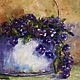 Oil painting of Violets, Pictures, Zelenograd,  Фото №1