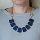 Lapis lazuli necklace, lapis lazuli necklace, natural stone necklace. Necklace. Irina Moro. My Livemaster. Фото №4