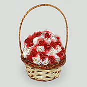 Цветы и флористика handmade. Livemaster - original item Flower basket with coral. Handmade.