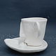 Order teacups: Kiss (white). Mila. Livemaster. . Single Tea Sets Фото №3