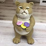 Куклы и игрушки handmade. Livemaster - original item felt toy: Cat. Figs your diet!. Handmade.