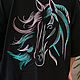 Order Long black T-shirt with embroidery. NATALINI. Livemaster. . T-shirts Фото №3