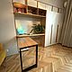 Заказать Встроенный шкаф с полкой и столом из массива дуба. Лиственница Сибири (listsib). Ярмарка Мастеров. . Шкафы Фото №3