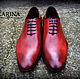 Красные цельнокроеные туфли. Туфли. KARINA. Handmade shoes. Ярмарка Мастеров.  Фото №5