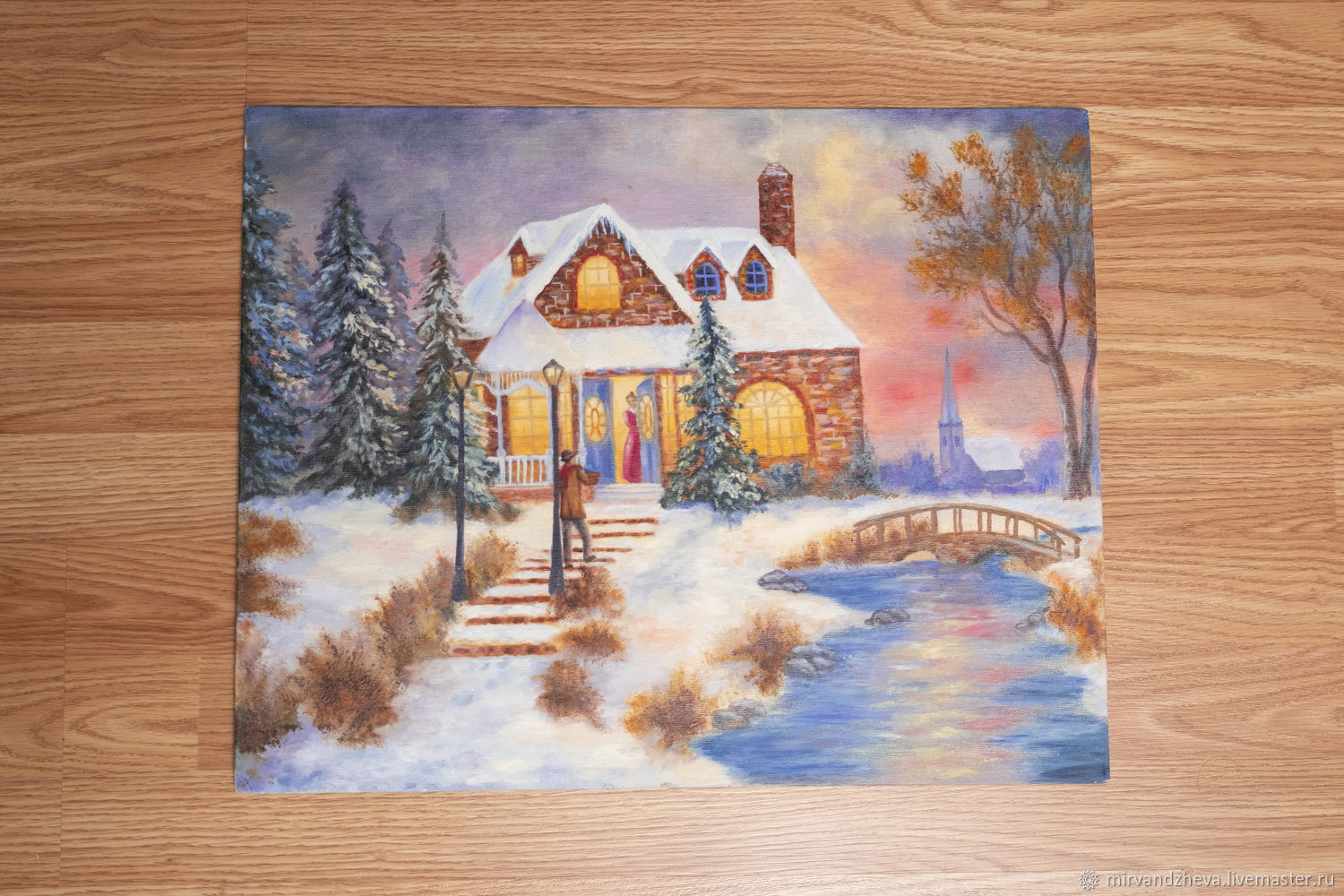 Картина маслом: Новогодняя ночь в интернет-магазине на Ярмарке Мастеров ...