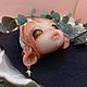 Брошь личико эльф девочка с серёжкой. Брошь-булавка. Lexe. Интернет-магазин Ярмарка Мастеров.  Фото №2