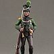 Tin soldier 54 mm. in the painting.Napoleon.Non-commissioned Officer Denmark, Military miniature, St. Petersburg,  Фото №1