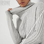 Одежда handmade. Livemaster - original item Jerseys: Women`s sweater grey with a high collar. Handmade.