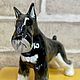 Miniature Schnauzer, black and silver: the author's statuette. Figurines. Creative workshop Cheerful porcelain. My Livemaster. Фото №6